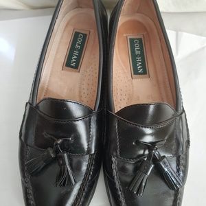 Cole Haan Black Tassel Moccasin Slip-on